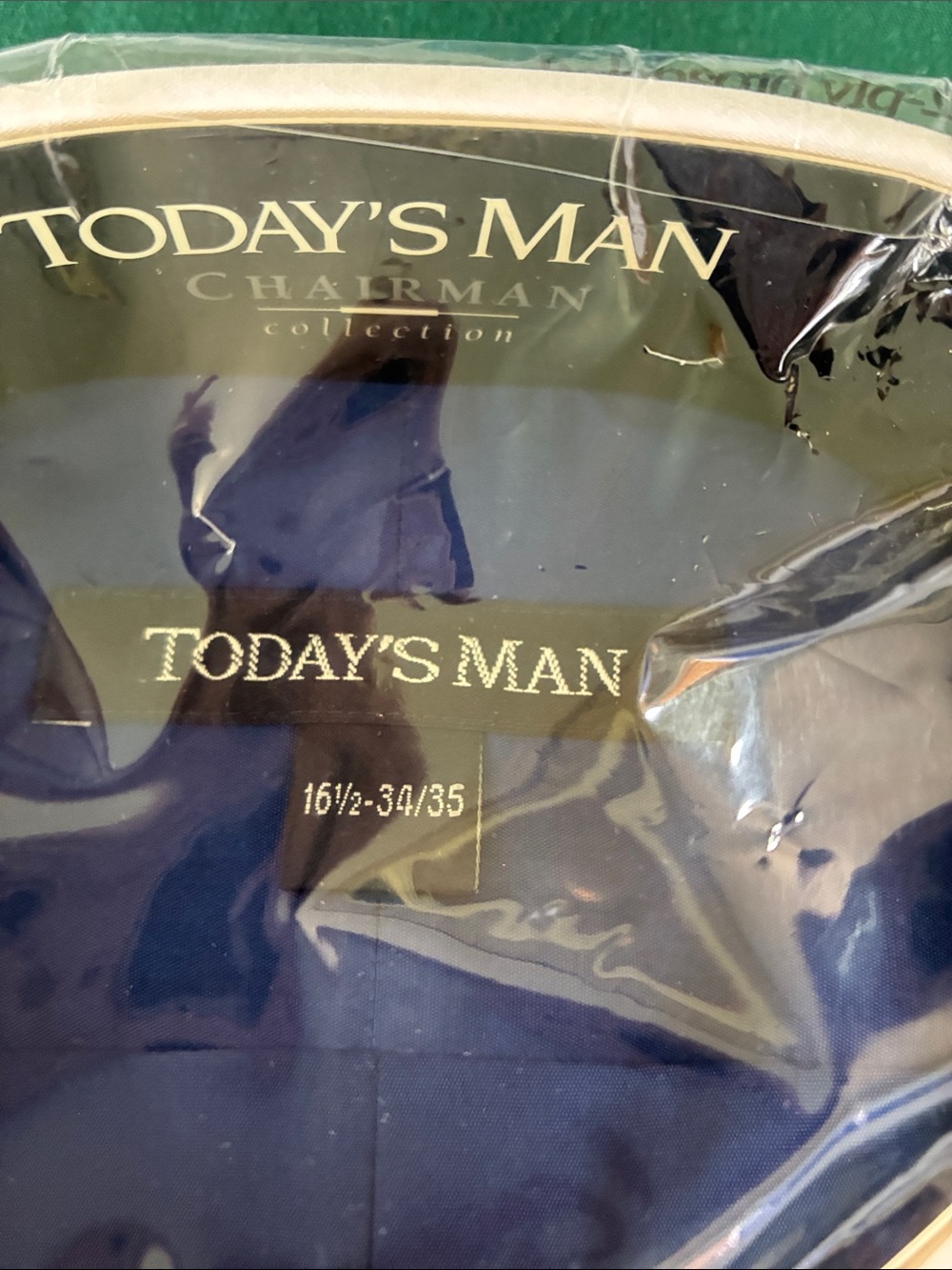 Today’s Man Men's Blue Dress Shirt with White Collar - Picture 4 of 4